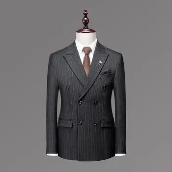 Pánské sako Slim business sako v korejském stylu – svatební i pracovní Velikost: XL, Barva (Varianta): Šedá