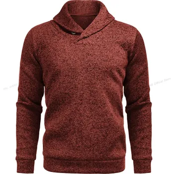 Pánský svetr Pánský rolák s pruhy – tenký, pružný a hřejivý úplet Barva: Červená, Velikost: L