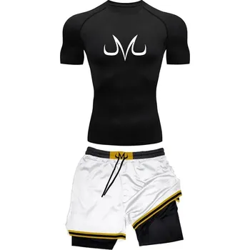 Pánská sportovní sada s anime potiskem – běh i trénink Velikost: L, Barva (Varianta): 3DSCDK005-black