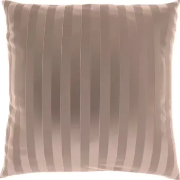 Povlak na dekorativní polštářek Kvalitex Povlak na polštář saténový s proužkem, BÉŽOVÝ
