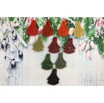 Vánoční ozdoba Ozdoba ze včelího vosku chaloupka oranžové