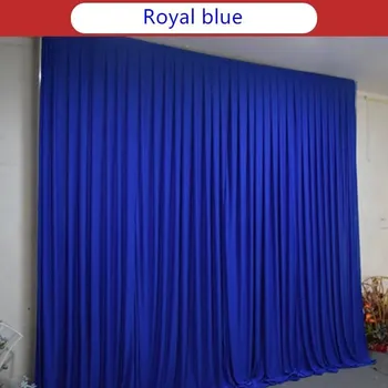 Svatební dekorace Burgundy matný závěs na focení a svatbu | látkové pozadí - Královská modrá , Š5m x V3m