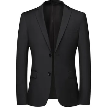 Pánské sako na svatbu – britský styl, elegantní business look Velikost: L, Barva (Varianta): black 2 buttons