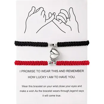 Náramek Párové magnetické náramky srdce | šperky 2 ks - Styl 2