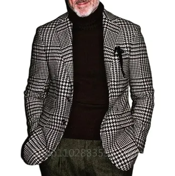 Pánské sako Sako s kohoutí stopou – klasický střih na plesy a schůzky Velikost: XL, Barva (Varianta): houndstooth