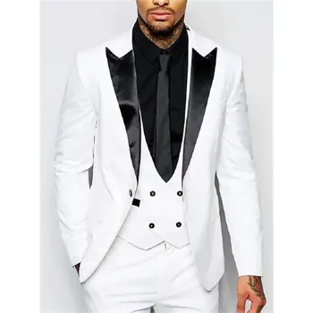 Třídílný oblek – slim střih, vhodný na svatbu i formální akce Velikost: 4XL, Barva (Varianta): Béžová