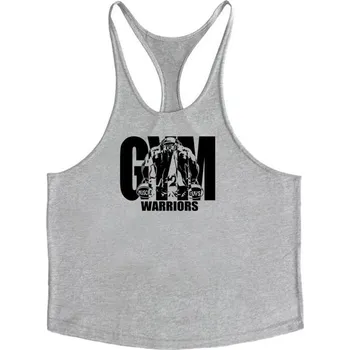 Pánské tričko Pánský tréninkový nátělník – do posilovny, bez rukávů Barva: Šedá, Velikost: L