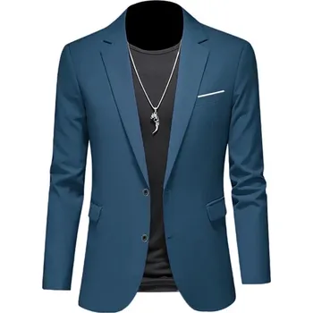 Vlněné pánské sako – business styl pro formální události Velikost: L, Barva (Varianta): 2 knoflíky Hu Lan