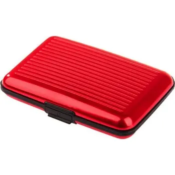 Ledvinka Kovové pouzdro na karty – voděodolné a tenké provedení Barva (Varianta): Červená