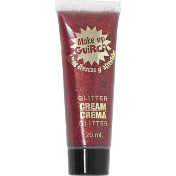 Přípravek na tvář Třpytivý krémový make-up - červený