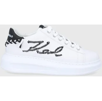 Dámské polobotky Kožené boty Karl Lagerfeld Kapri bílá barva KL62572.010 00X, EUR 35