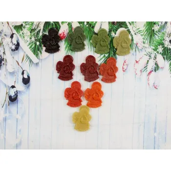 Vánoční ozdoba Ozdoba ze včelího vosku anděl flétna oranžové