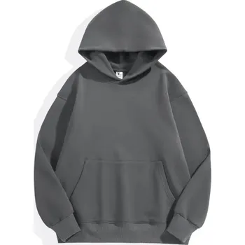 Dámská mikina Zateplená mikina s kapucí – unisex, těžká bavlna s fleecem Velikost: S, Barva (Varianta): Carbon Grey