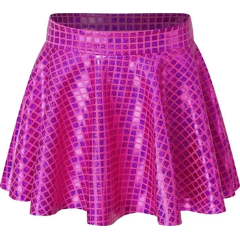 Dámská sukně Dámská taneční sukně – flitry, volánky, lesklý materiál Barva: Růžová, Velikost: M