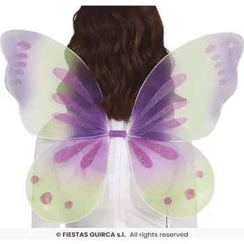 Karnevalový doplněk Zeleno - fialové vílí křídla