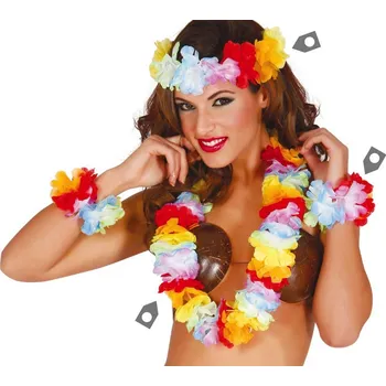 Karnevalový doplněk Havajská sada - barevné květy