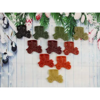 Vánoční ozdoba Ozdoba ze včelího vosku auto oranžové