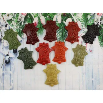 Vánoční ozdoba Ozdoba ze včelího vosku zvonek maxi červené