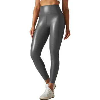 Dámské legíny Dámské legíny z PU kůže – push-up, sexy sportovní styl Velikost: XL, Barva (Varianta): Grey 02
