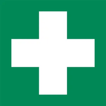 Cedule První pomoc, ISO 7010, z plastu, fotoluminiscenční, 150 x 150 mm, BJ = 5 ks