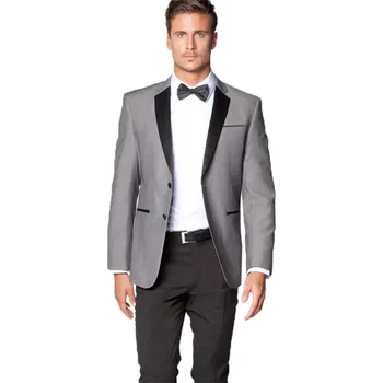 dvoudílný oblek – designerský set na svatbu i do práce Velikost: 4XL, Barva (Varianta): Šedá