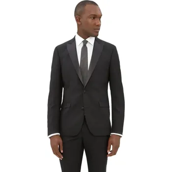 Pánský oblek Dvoudílný slavnostní oblek – slim střih s klopami Velikost: 3XL, Barva (Varianta): Černá