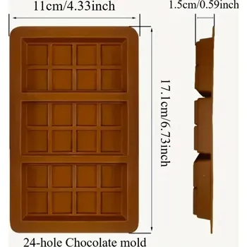 Forma na pečení Silikonová forma na čokoládu pro domácí výrobu | kuchyňské potřeby - 24 JAMEK