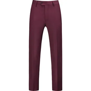 Pánské kalhoty Formální kalhoty – elegantní svatební střih pro volnočasové nošení Velikost: S, Barva (Varianta): Bordová