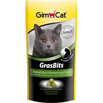 Pamlsek pro kočku Gimcat Tablety GrasBits s kočičí trávou 40 g