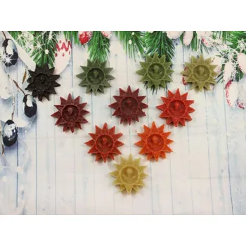 Vánoční ozdoba Ozdoba ze včelího vosku anděl slunce červené