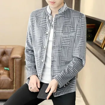 Vysokoškolské uniformní sako – styl Zhongshan s výšivkou Velikost: XL, Barva (Varianta): Šedá