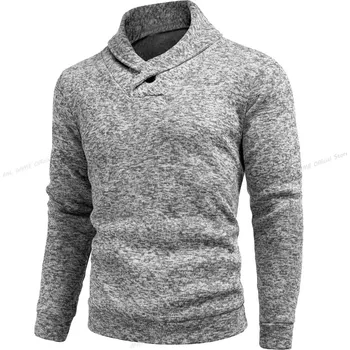 Pánský svetr Pánský rolák s pruhy – tenký, pružný a hřejivý úplet Barva: Světle Šedá, Velikost: 3XL