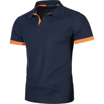 Pánské tričko Pánské polo tričko – lehké, streetwear styl Velikost: 4XL, Barva (Varianta): navy orange