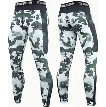 Pánské kompresní legíny na sport, běh a posilovnu Velikost: 3XL, Barva (Varianta): KC210