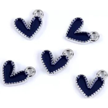kreativní sada SRDCE modré kovový přívěsek (tmavě modré)