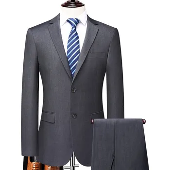 Pánský oblek Elegantní business set – profesionální pánský oblek Velikost: 5XL, Barva (Varianta): Grey 2