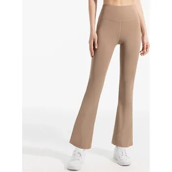 Dámské legíny Dámské sportovní legíny s rozšířenou nohavicí do zvonu Barva: Khaki, Velikost: S