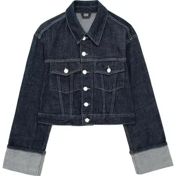 Dámská džínová souprava – sako a kalhoty s širokou nohavicí Velikost: S, Barva (Varianta): Top