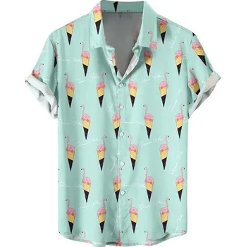 Pánská košile Pánská havajská košile s potiskem – krátký rukáv Velikost: XL, Barva (Varianta): CSZHF202425141