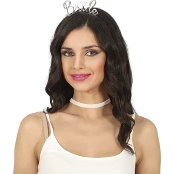 Čelenka Kovová čelenka - Bride stříbrná
