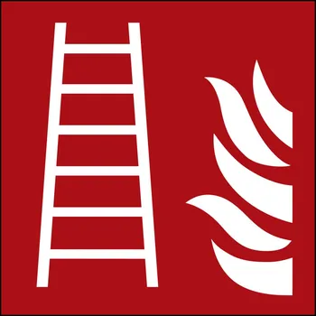 Značka požární ochrany Žebřík, ISO 7010, fólie (tenká) fotoluminiscenční, 200 x 200 mm, BJ = 5 ks