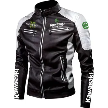 Moto oblečení Pánská kožená bunda v motorkářském stylu s baseball prvky Velikost: 3XL, Barva (Varianta): WCQ14