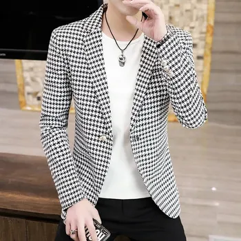 pánské sako se vzorem – business casual styl Velikost: 2XL, Barva (Varianta): Šedá