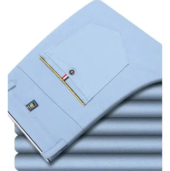 Pánské kalhoty Slim pánské pletené kalhoty s manžetami ve streetwear stylu Velikost: 3XL, Barva (Varianta): Nebeská