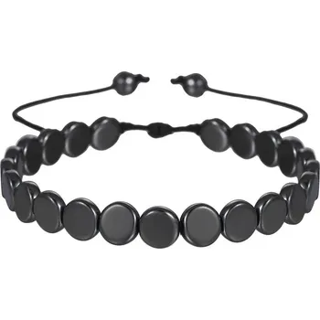Náramek Černý nastavitelný hematitový náramek | šperk - Styl 14