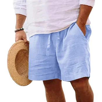 Pánské kraťasy Lehoučké pánské šortky – bavlněné, na sport i pláž Barva: Nebeská, Velikost: XL