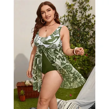 Dámské plavky Dámské jednodílné plavky – push-up, plus size střih Velikost: 4XL, Barva (Varianta): 2