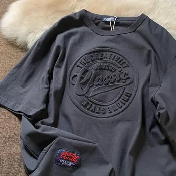 Dámské tričko Unisex tričko s 3D potiskem – volný střih, streetwear styl Barva: Šedá, Velikost: 2XL