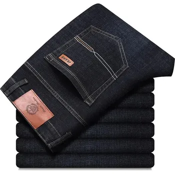 Pánské džíny Klasické pánské džíny – rovný střih, měkký denim Velikost: 34, Barva (Varianta): Černá