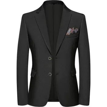 Pánské business sako – univerzální slim styl pro celý rok Velikost: L, Barva (Varianta): Černá